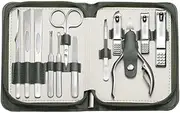 Nail Clippers Set Manicure Set Carbon Steel Grooming Tool Thick Nail Scissors Toiletries Cuticle Trimmer Household Items (Color : Dark Green)
