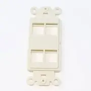 RiteAV Light Almond Blank 4 Port Modular Insert for Keystone Jacks