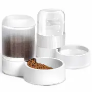Pet Feeder and Water Gravity Automatic Dispenser Set 2.1L for Travel Supply Feeder Water Dispenser for Dogs Cats