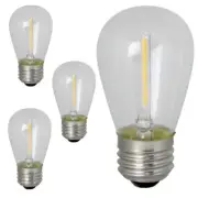 Diodesy 4PK S14 Replacement LED Light Bulb String Bulb, 0.7W, 11W, 2700K, E26