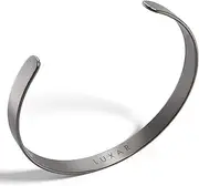 [LUXAR] Men's Titanium Cuff Bracelet | Solid Titanium Minimalist Bracelet Designed for Men | Available in Medium and Large Sizes | Explore The Collection