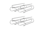 2PK Bartender Chrome Plated Undershelf 2-Rail Stemware Rack Organiser Silver