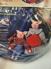 Duncan Create a Collectible Ceramic Bisqe Doll Kit PIG Smokey and Honey Hamilton