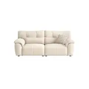 Oat Milky Grey Washable Fabric Upholstered Two-Seater Sofa/Floor Couch/218CM
