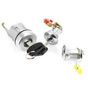 Ignition Barrel & 2 Door Lock Ignition Barrel Door Lock Set for Land Cruiser 75 Series FJ75 HJ75 HZJ 69005-6A160 Silver