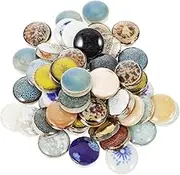 1 DIY Ceramic Mosaic Pebble Stones Irregular Shaped Craft Tiles for Creative Decoration Bag of Mosaic Stones for Home Bathroom Bar Projects