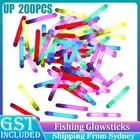 UP 200PCS Mini Glowsticks 4.5x39mm Rave Fishing Party Glow Sticks Multi Colours