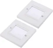 LTSVBO 2 Pack Cable Brush Plate, Cable Entry Cover, Single Gang Brush Panel for Outlets and Receptacles, Wall Cable Management for Neat and Tidy Cords - White