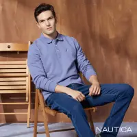 在飛比找momo購物網優惠-【NAUTICA】男裝 品牌LOGO簡約刺繡長袖POLO衫(