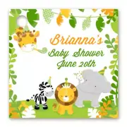 Jungle Party - Personalized Baby Shower Cardstock Favor Tags - Set of 20