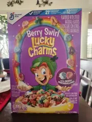 NEW BERRY SWIRL LUCKY CHARMS BREAKFAST CEREAL 10.9 OZ BOX BUY IT NOW