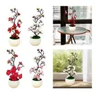 Fake Plant Potted Arrangement DIY Plum Blossom Artificial Flowers Ornaments