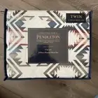 Pendleton twin size 3 piece flannel sheet set white sands new
