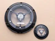 Black Contrast Cut Clarity Derby Timer Timing Cover For Harley Sportster 04-16