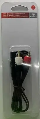 3 PACK RadioShack 1/8" 3.5mm Stereo Female to Dual RCA Male Y-Cable 3 FT 4201353