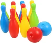 Toddmomy Boost Coordination Fun Mini Boys and Girls Plastic Bowling Set Educational Bowling Game for Play