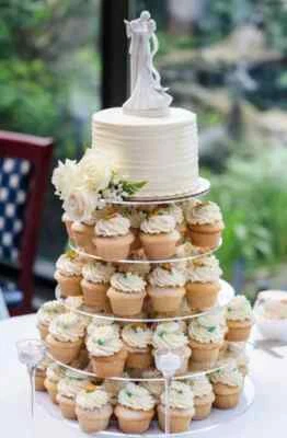 Cupcake and Cake Stand 6, 5, or 4 Tier Large Cupcake Tower Display Round Cupcake