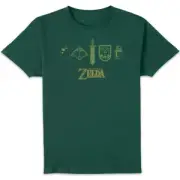 The Legend of Zelda Zelda Icons Unisex T-Shirt - Green