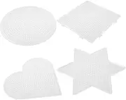 Toddmomy Spatial Thinking 4pcs Geometry Templates Bead Puzzle Board for Boys and Girls