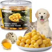 Freeze Dried Cat and Dog Treats Quail Egg Yolk, Healthy Tasty Snacks for Cats...