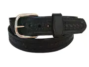 Black Men’s belts,The Classic Hand Tooled Leather Everyday Belt| Made in India.