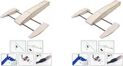 Binxind 2X RC Speed Boat Wooden Sponson Outrigger Shrimp Speed Boat Model Kits Radio Remote Control Speedboat,Complete Kit