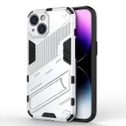 Slim Case For iPhone 14 Shockproof Dual-Layer Stand Cover - White