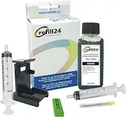 refill24 Refill Kit Compatible with 304,304XL Black Ink Cartridges with Clip and Accessories + 100ml Ink