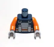 Lego - Minifigure Torso - Dark Blue, Orange, Harness, Belt, Suspenders