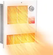 Upgraded 9815WH High Capacity Wall Heater with Built-In Adjustable Thermostat, P