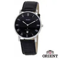 在飛比找ETMall東森購物網優惠-【ORIENT東方】經典石英黑色皮革錶帶手錶 FGW0100