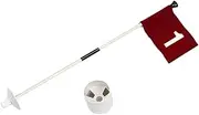 MOBUTOFU 1set Golf Flag and Flagpole Kit Training Flags for Enhanced Putting Accuracy Compact Design for Easy Installation Essential Golf Supplies for Practice
