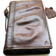 Genuine Leather case for Iphone 14 13 12 15 Pro Max Wallet Book Xr Xs 8 SE Diy