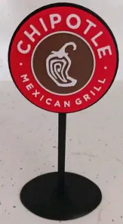 Chipotle Mexican Grill Miniature Restaurant Sign. 3d Printed. 6.5" Tall