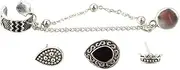 [VPbao] 4pcs Bohemian Retro Crown Drop-Water Chain Ear Stud Earrings Set