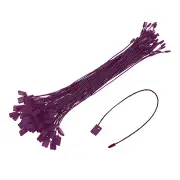 140Pcs Nylon Hang Tag String 6.7" Snap Lock Pins Loop Price Tag Purple
