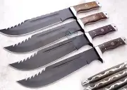 Lot of 4 Pcs ! 15.5" Custom made D2 tool steel Bowie Knife (1182) (powder coated