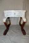 Mother Of Pearl Franchi Legs 1 Drawer Bedside Table End Table Side Table