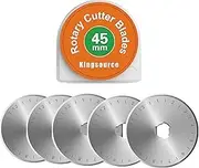 45mm Rotary Cutter Blades 5 Pack SKS-7 Steel, Sharp Durable Replacement Blades for Quilting, Sewing, Fabric Cutting, Fits Olfa, Fiskars