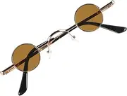 [Ipetboom] Mini Round Sunglasses and Men's Retro Circle Frame Sunglasses Novelty Party Eyewear Dress Glasses