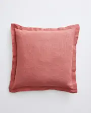 Pink Clay 100% French Flax Linen Cushion Cover