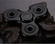 Aluminium Tri-Wing Fidget Spinner, Black