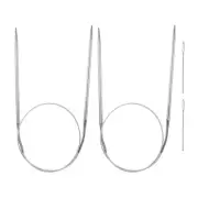 2pcs 23.62" Circular Knitting Needles US 6/4.0mm Needles 5.51" Short