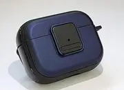 Kid-proof case for AirPods Pro 1/2 1st/2nd gen generation/AirPods 3: Magnetic, Safety Lock, Shock-proof, with or without AirTag holder (Blue and Black, for Airpods Pro/Pro 2)