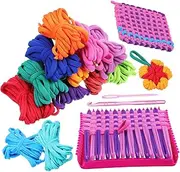 Abundant Elastic Loop Loom Kit Pot Holder Loops Refill Weaving Loom for Boys and Supplies