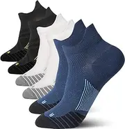 3 Pairs Compression Running Sport Socks for Men & Women-T Tersely Low Cut No Show Athletic Socks Ankle Socks for Plantar Fasciitis
