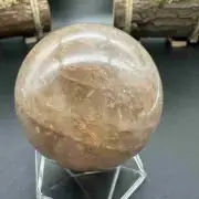 490g Natural Fire Quartz Ball Quartz Crystal Sphere Reiki Crystal Decor Gift