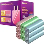 4 Gallon Trash Bags 270 Counts Handle Garbage Bags Trash Can liners Bathroom, Bedroom, Office, Car, Home Waste Bin Plastic Trash Can Liners