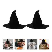 2PCS Pet Hat Wizard Cat Witch Costume Wizard Hat for Cats Dog Witch