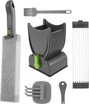 DJAPWPX-Fresh Meat Slicer, Stainless Steel Manual Fresh Meat Cutter, Efficient Meat Cleaver Slicer, Nonslip Fresh Meat Cutter, Thickness Adjustable 2 or 4 mm for Beef Pork Kitchens (Grey)